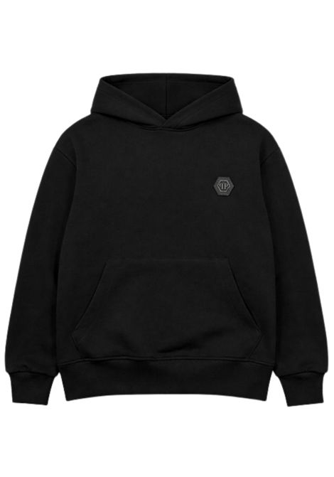 Felpa bambino nera in cotone Philipp Plein | BHS060NERO